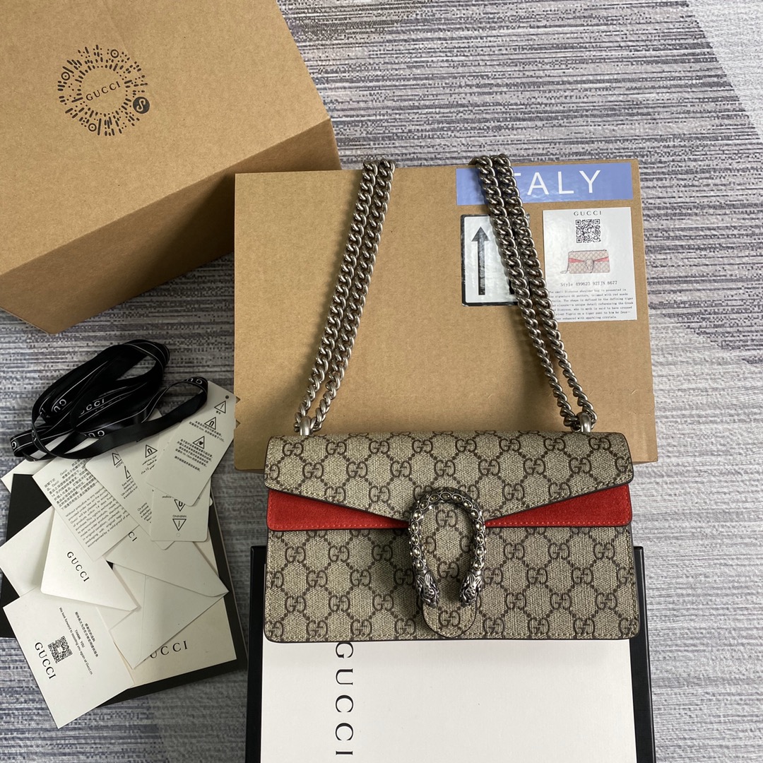 Gucci Dionysus GG Small Shoulder Bag 499623 Red